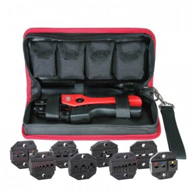 Фотография товара 'КВТ Пресс-клещи в прочной тканевой сумке с набором номерных матриц 83347'