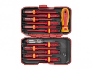 Фотография товара 'КВТ Диэлектрическая отвертка НИО-4412 с набором бит 78615'