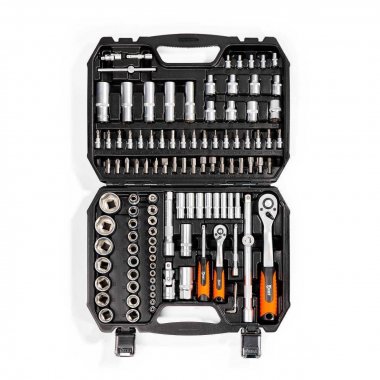 Фотография товара 'КВТ НАИ-08/110 Набор автоинструмента 1/2’’ и 1/4’’, 110 предметов'