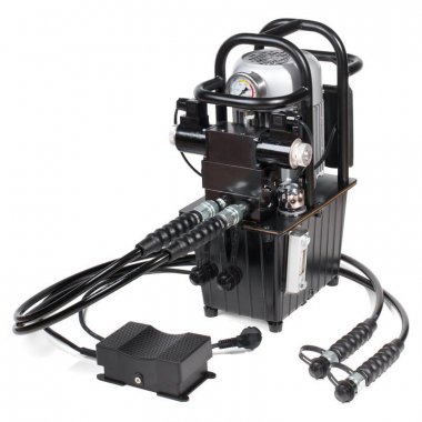 Фотография товара 'КВТ ПМЭ-7050У-К2 Насосная гидравлическая станция двухканальная с удержанием объем маслобака 5.0 л'