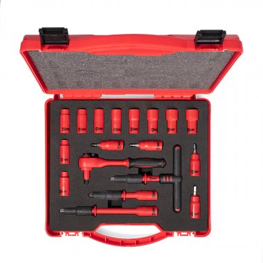 Фотография товара 'КВТ НИИ-15 Набор диэлектрического инструмента с присоединительным квадратом 1/4’’'