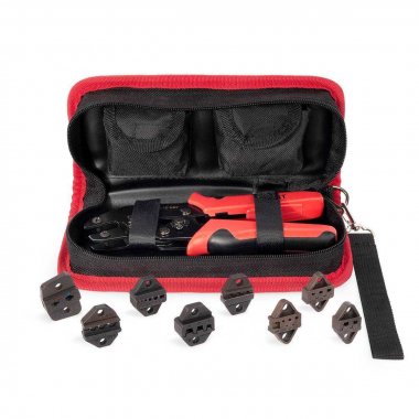 Фотография товара 'КВТ набор СТС+8 Пресс-клещи с 8 матрицами для опрессовки'