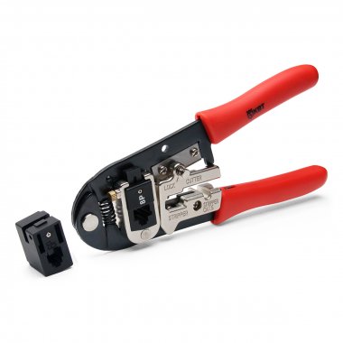 Фотография товара 'КВТ JT-01А Кримпер многофункциональный со сменными модулями для обжима RJ-45, RJ-12, RJ-11'