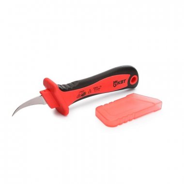 Фотография товара 'КВТ Нож НМИ-03 монтерский диэлектрический с изогнутым лезвием 63847'