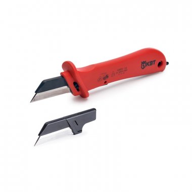 Фотография товара 'КВТ Нож НМИ-04 монтерский диэлектрический с дополнительным лезвием 63838'