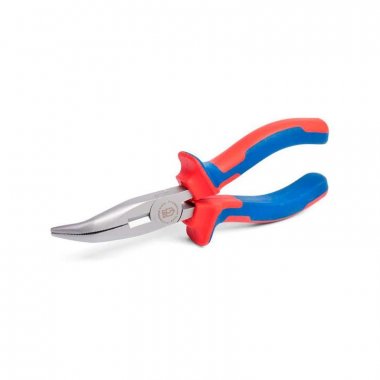 Фотография товара 'КВТ Длинногубцы изогнутые слесарно-монтажные серии МАСТЕР (200 мм) 77425'