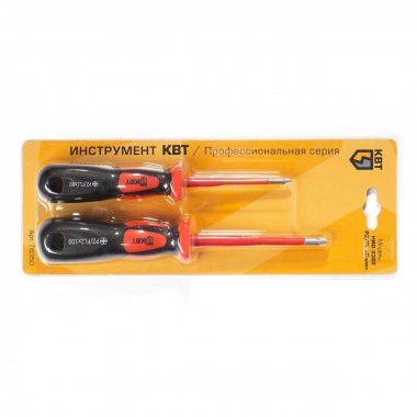 Фотография товара 'КВТ НИО-3302 PZ-FL Набор диэлектрических отверток slim VDE'