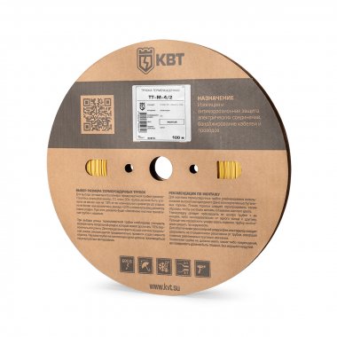 Фотография товара 'КВТ Трубка термоусадочная  желт, 102667'