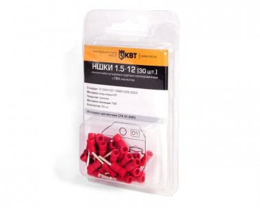 Фотография товара 'КВТ Наконечник штыревой НШКИ 6,0-13 75344'