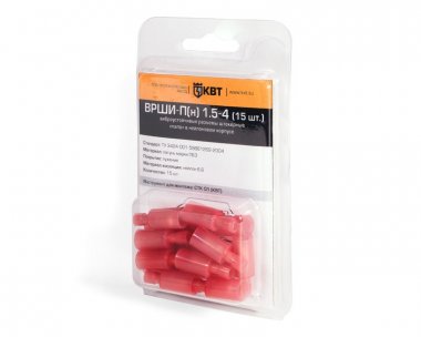 Фотография товара 'КВТ Разъем виброустойчивый штекерный ВРШИ-П(н) 2.5-4 75376'