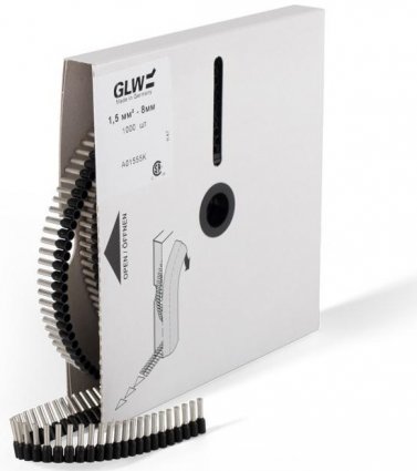 Фотография товара 'КВТ Наконечники штыревые втулочные изолированные в ленте GLW-Лента НШВИ 1,5-8 61596'