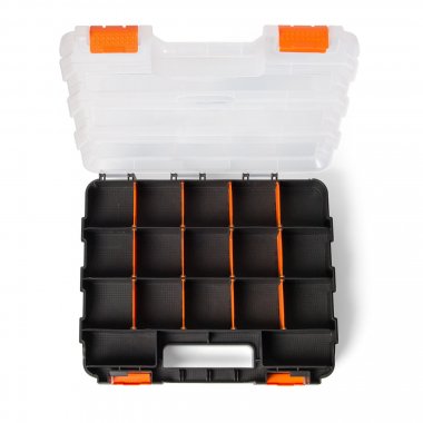 Фотография товара 'КВТ К-08 Кейс-органайзер двухсторонний с 10 отделениями, серия «ПРОФИ»'