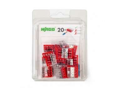 Фотография товара 'КВТ Набор миниатюрных клемм Wago 2273–208 без контактной пасты 76072'