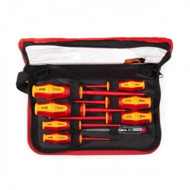 Фотография товара 'КВТ НИО-08-S ПРОФИ Набор диэлектрических отверток VDE из стали S2'