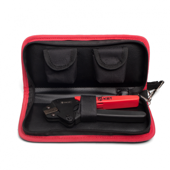 Фотография товара 'КВТ Кримпер для опрессовки наконечников с набором матриц CTM 78862'