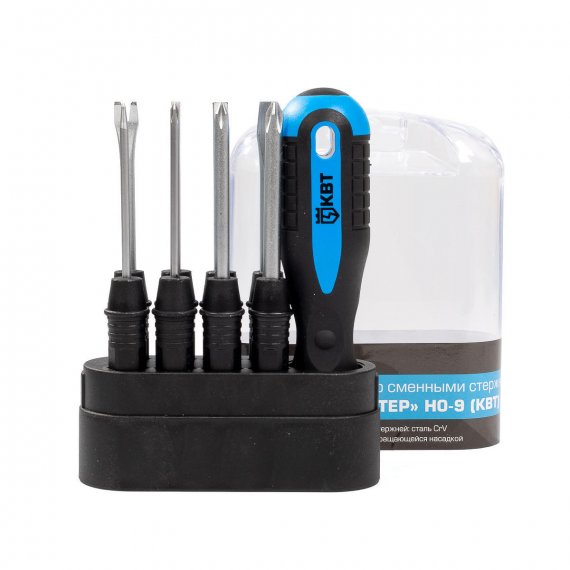Фотография товара 'КВТ НО-09 Отвертка со сменными стержнями'