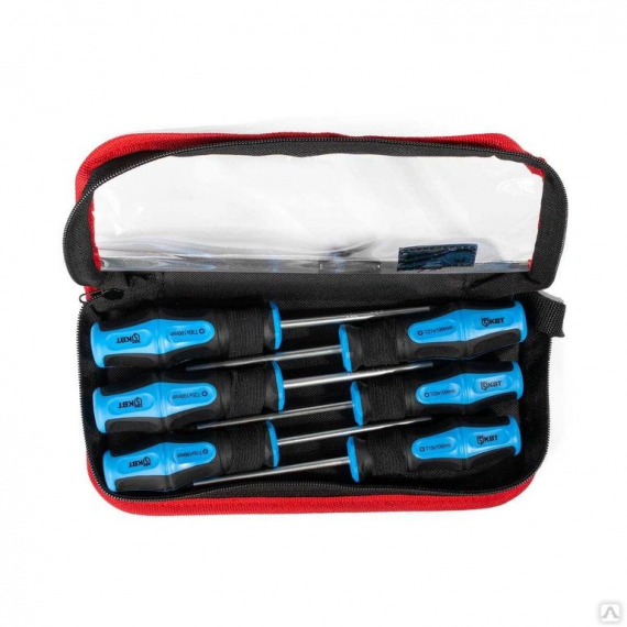 Фотография товара 'КВТ Набор слесарных отверток TORX, 6 шт. серия МАСТЕР 82176'