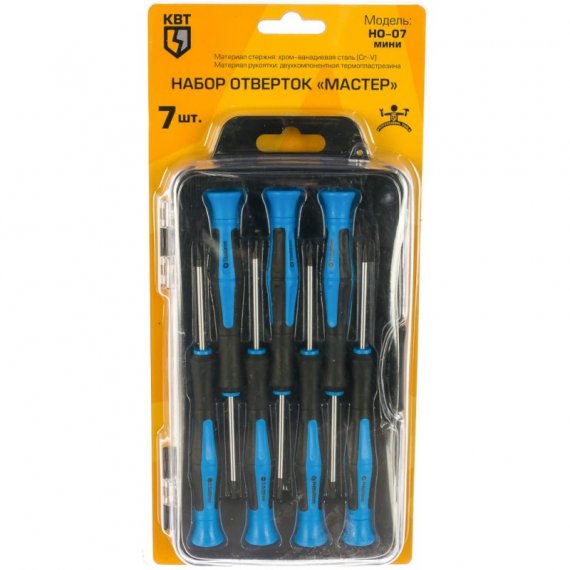 Фотография товара 'КВТ Набор отверток НО-07 мини 78623'