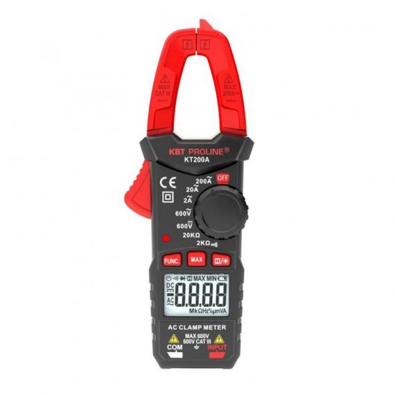 Фотография товара 'КВТ 79129 Токовые клещи цифровые КТ 200А серия PROLINE'