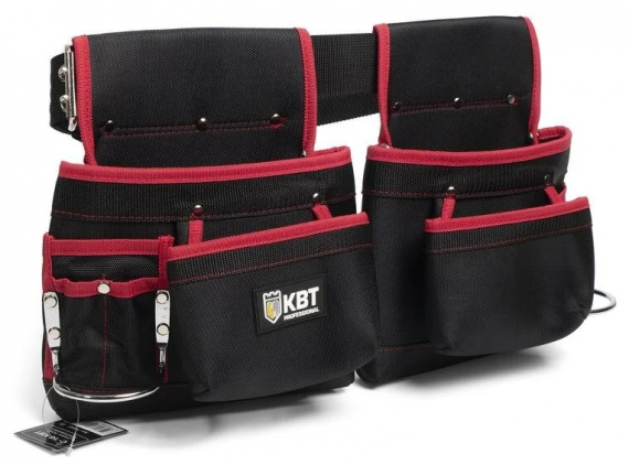 Фотография товара 'КВТ Cумка-пояс монтажника двойная, серия ПРОФИ 78531'