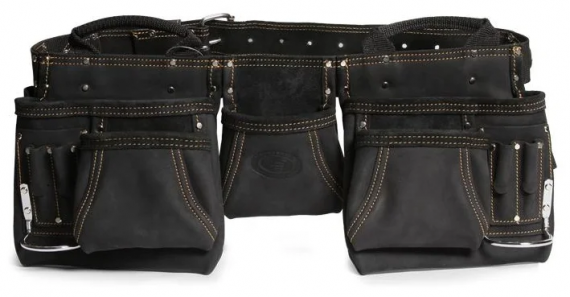 Фотография товара 'КВТ Сумка-пояс монтажника кожаная СК-12 DEAD BULL 78427'