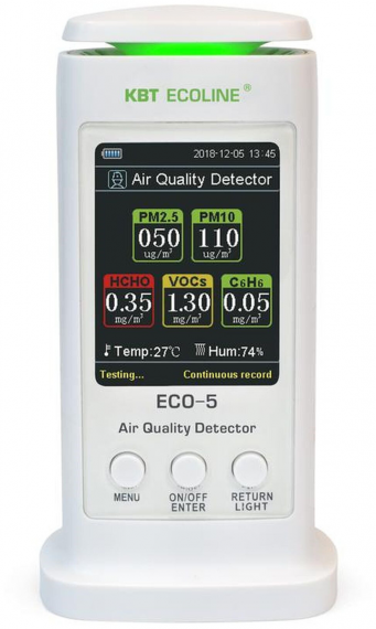 Фотография товара 'КВТ Анализатор воздуха КВТ ECO-5 ECOLINE 79140'
