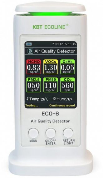 Фотография товара 'КВТ Анализатор воздуха ECO-6 ECOLINE 79142'