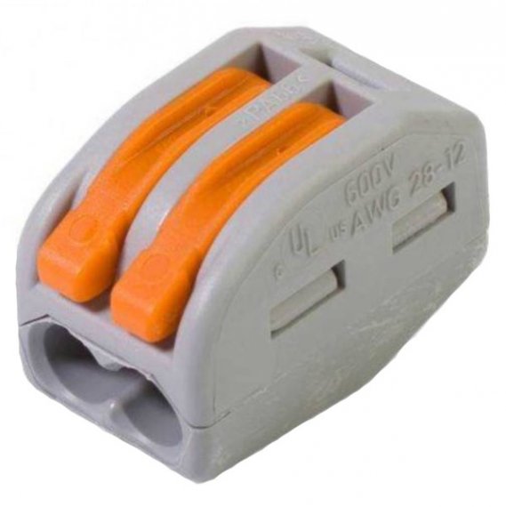 Фотография товара 'КВТ 87768 Клемма рычажковая универсальная Wago 222–412 (Wago)'