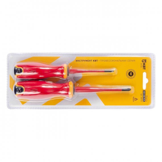 Фотография товара 'КВТ 88930 Набор диэлектрических отверток НИО-2202 PZ-FL СЛИМ'