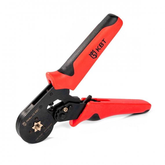 Фотография товара 'КВТ ПКВш-10 Пресс-клещи для опрессовки втулочных наконечников до 10 мм²'