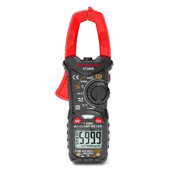 Фотография товара 'КВТ KT 206B PROLINE Токовые клещи цифровые c True RMS'