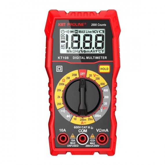 Фотография товара 'КВТ KT 108 PROLINE Мультиметр цифровой с True RMS Серия PROLINE'