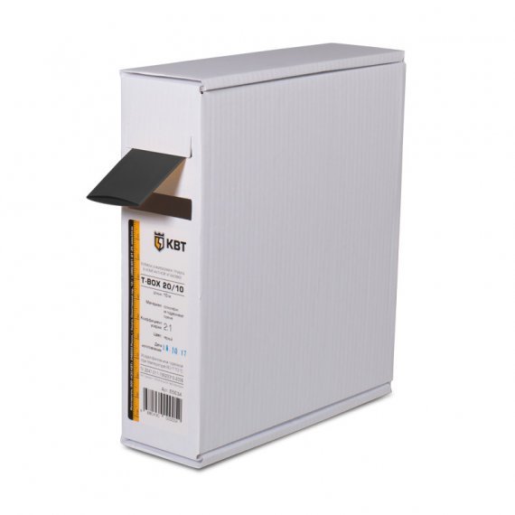 Фотография товара 'КВТ Т-бокс, чернТермоусадочные черные трубки в компактной упаковке'