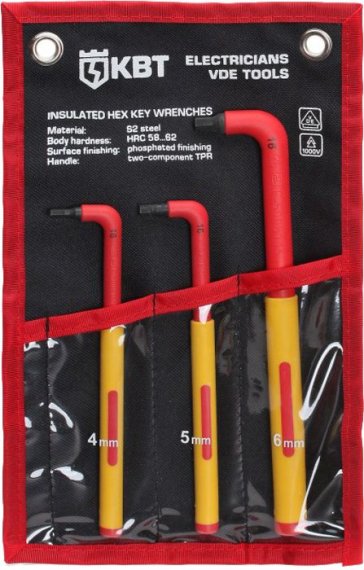 Фотография товара 'КВТ Набор НИИ-17 диэлектрических шестигранных ключей 73223'