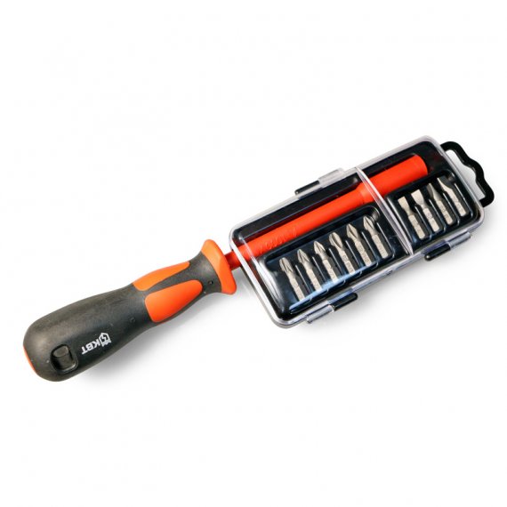 Фотография товара 'КВТ Диэлектрическая отвертка НИО-5510 со сменными битами 69305'