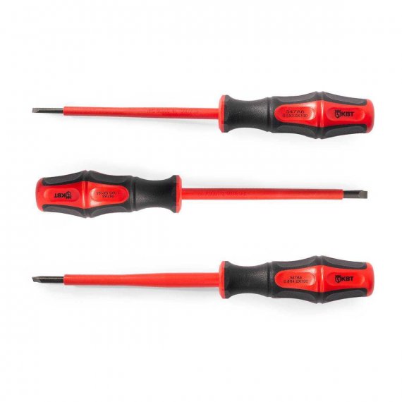 Фотография товара 'КВТ Диэлектрические отвертки VDE поштучно серия «ПРОФИ»'