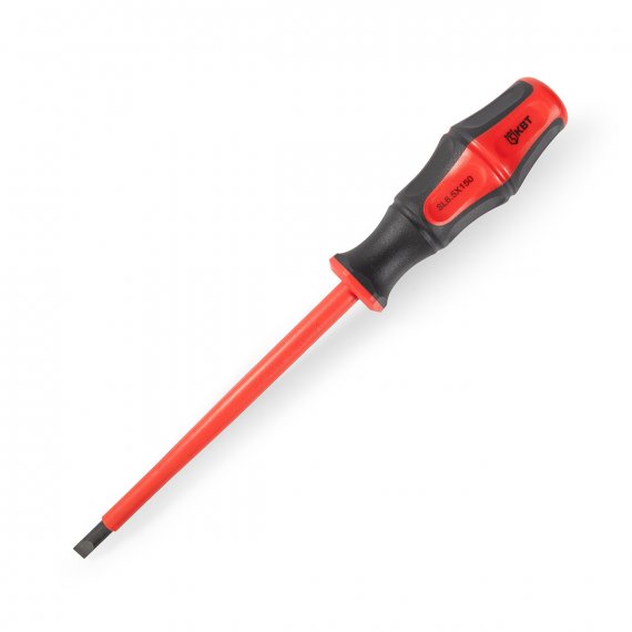 Фотография товара 'КВТ Отвертка диэлектрическая шлицевая 6.5х150 серия ПРОФИ, 102999'