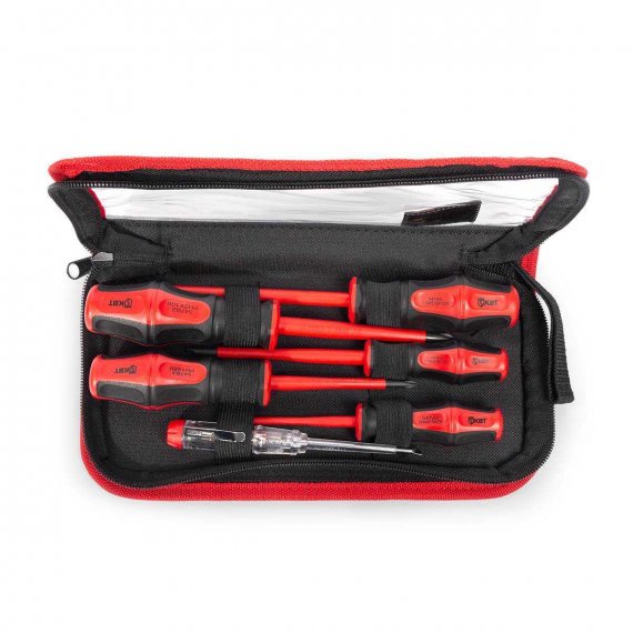 Фотография товара 'КВТ НИО-06 ПРОФИ Набор диэлектрических отверток VDE, с профилями шлиц и крест'