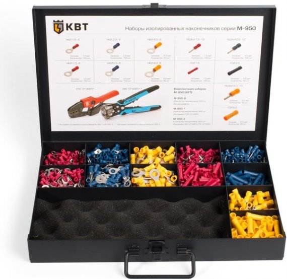 Фотография товара 'КВТ Набор изолированных наконечников М-950-0 75487'