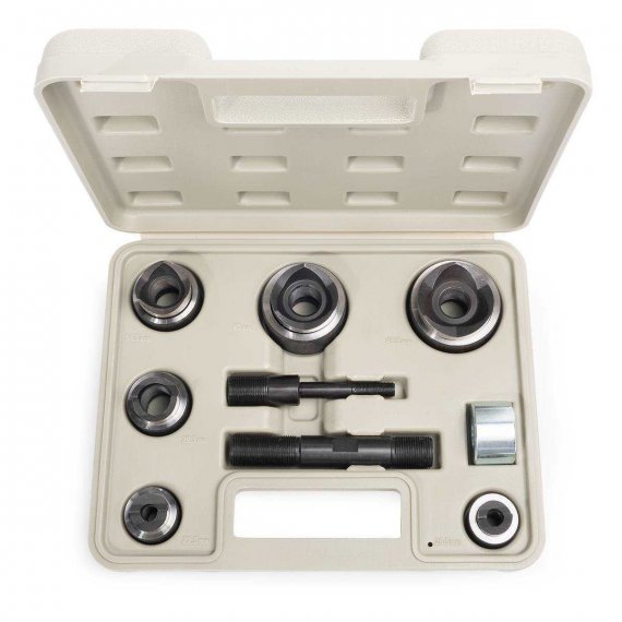 Фотография товара 'КВТ НМПО-Т Набор матриц для пробивки отверстий под дюймовые стальные трубы'