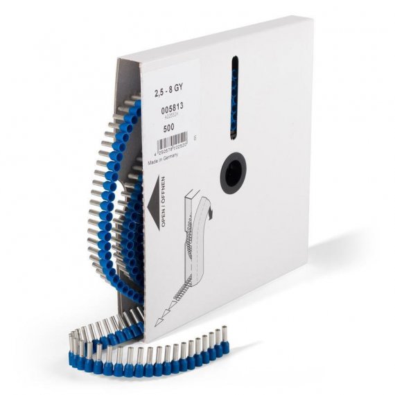 Фотография товара 'КВТ Наконечники штыревые втулочные изолированные в ленте GLW-Лента НШВИ 2,5-8 61597'