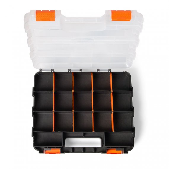 Фотография товара 'КВТ К-08 Кейс-органайзер двухсторонний с 10 отделениями, серия «ПРОФИ»'